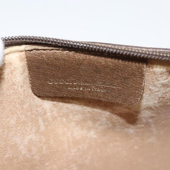 GUCCI GG Supreme Web Sherry Line Bag Pvc Beige Gold 89 02 018 - Picture 16 of 16